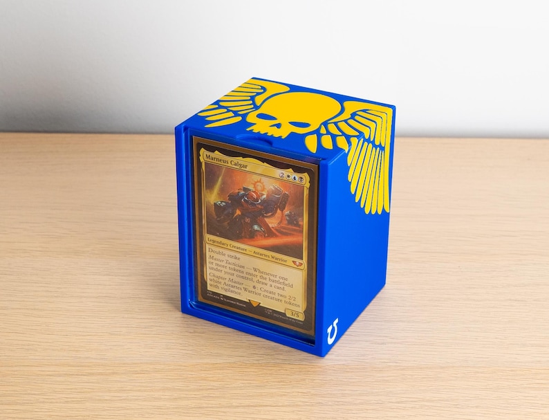 Blue Space Marine inspired deck box